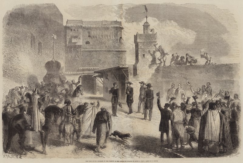 A visita do imperador dos franceses à Casbah ou Cidadela de Argel de Gustave Janet