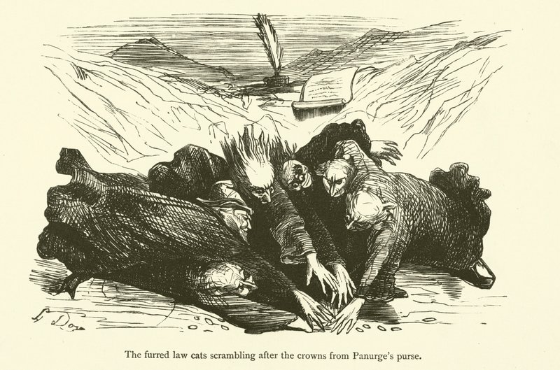 Ilustração para as obras de Rabelais de Gustave after Dore
