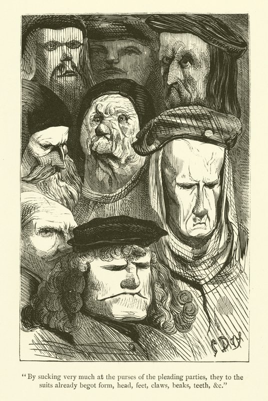 Ilustração para as obras de Rabelais de Gustave after Dore