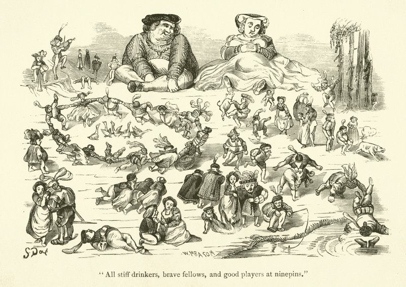 Ilustração para as obras de Rabelais de Gustave after Dore