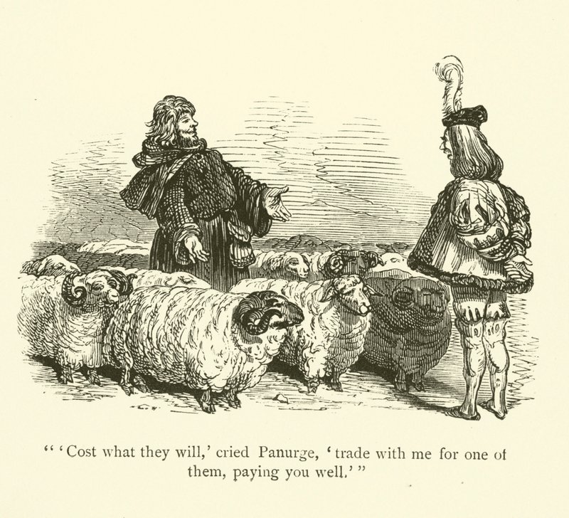 Ilustração para as obras de Rabelais de Gustave after Dore