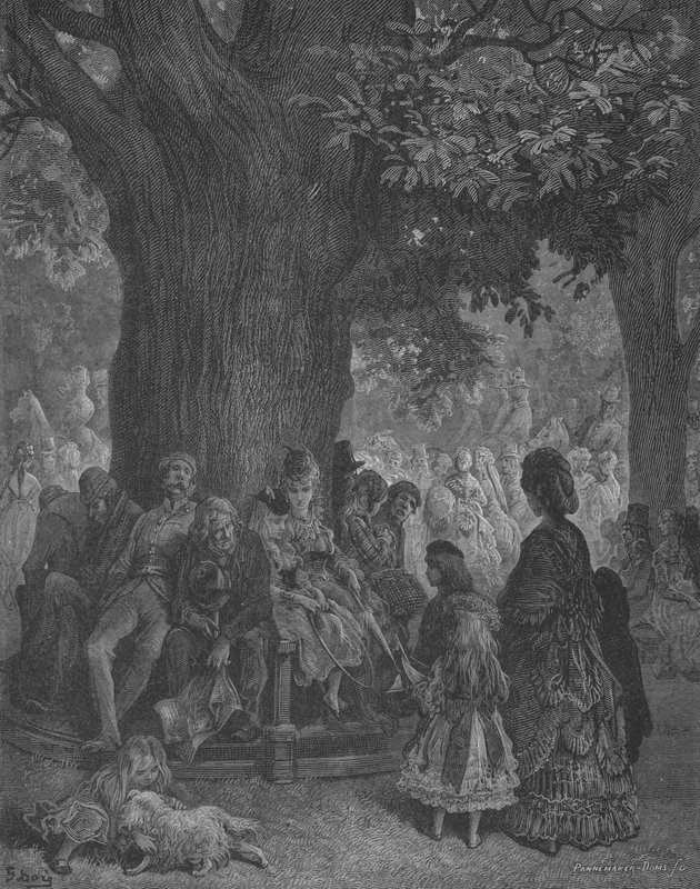 A árvore gigante em Kensington de Gustave after Dore