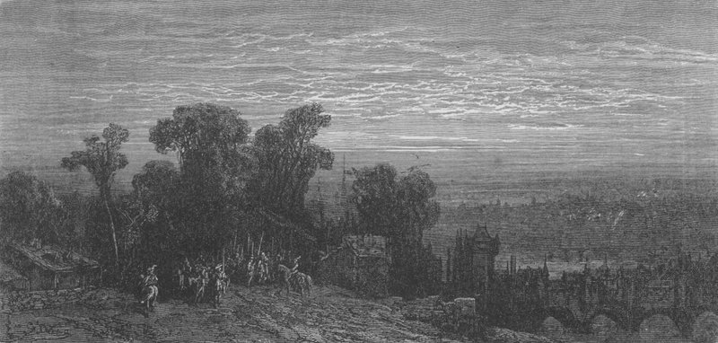 Londres, na Idade Média de Gustave after Dore