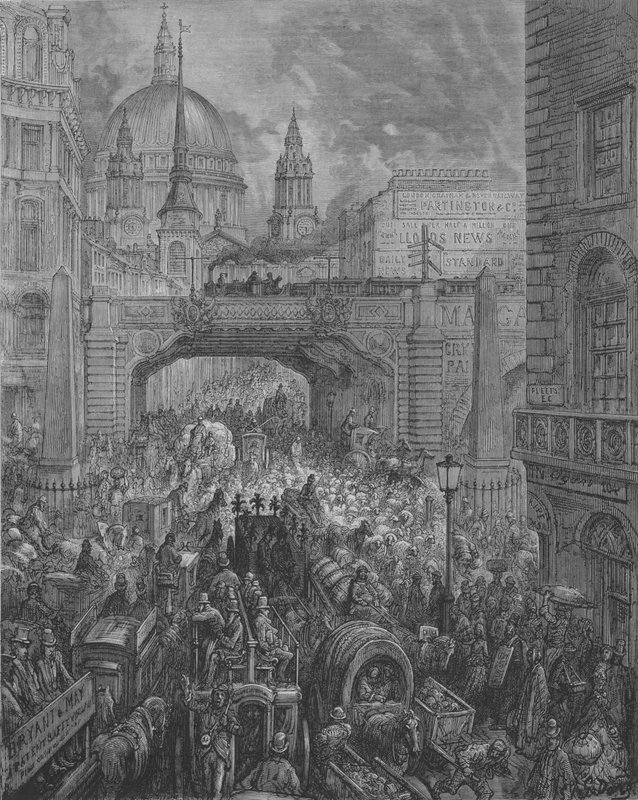 Ludgate-Hill de Gustave after Dore
