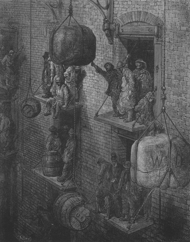 Casa do comércio na cidade de Gustave after Dore