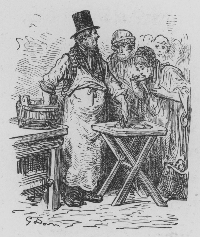 Mercante DHuitres de Gustave after Dore