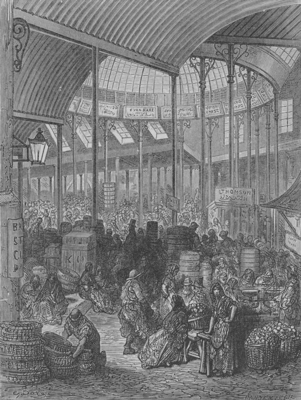 Mercado de Frutas e Legumes de Gustave after Dore