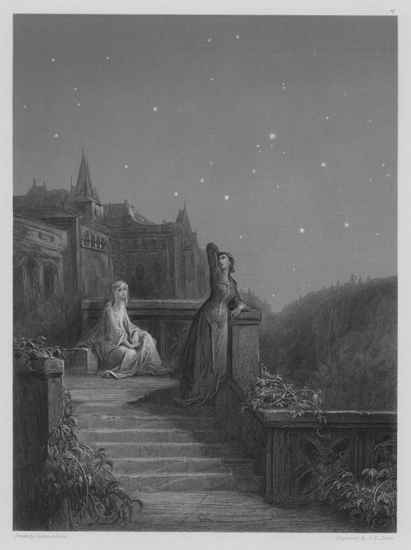 Cena do terraço de Gustave after Dore