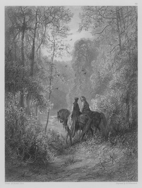 O amanhecer do amor de Gustave after Dore