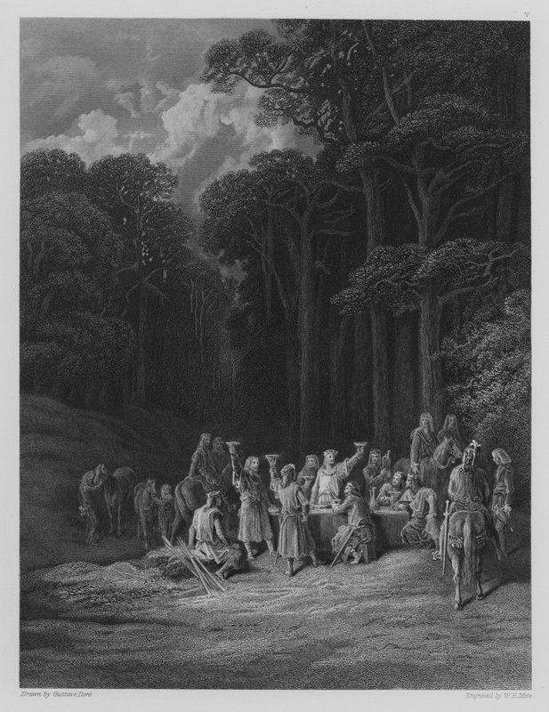 Os cavaleiros carouse de Gustave after Dore
