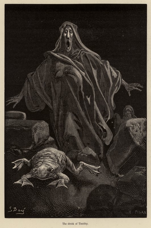 O grito da timidez de Gustave after Dore