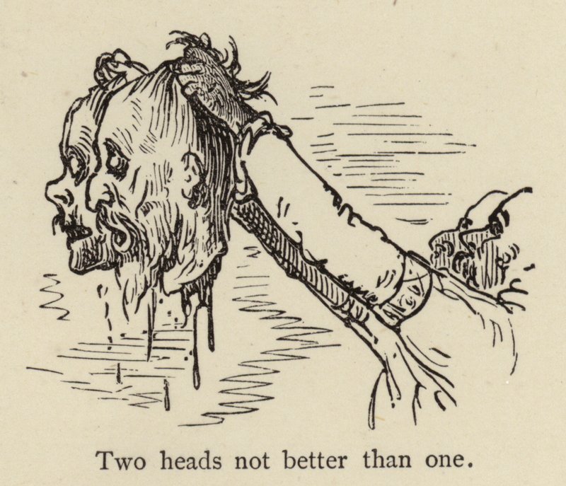 Duas cabeças não melhor que uma de Gustave after Dore