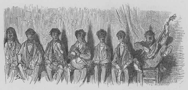 Um concerto na rua de Gustave after Dore