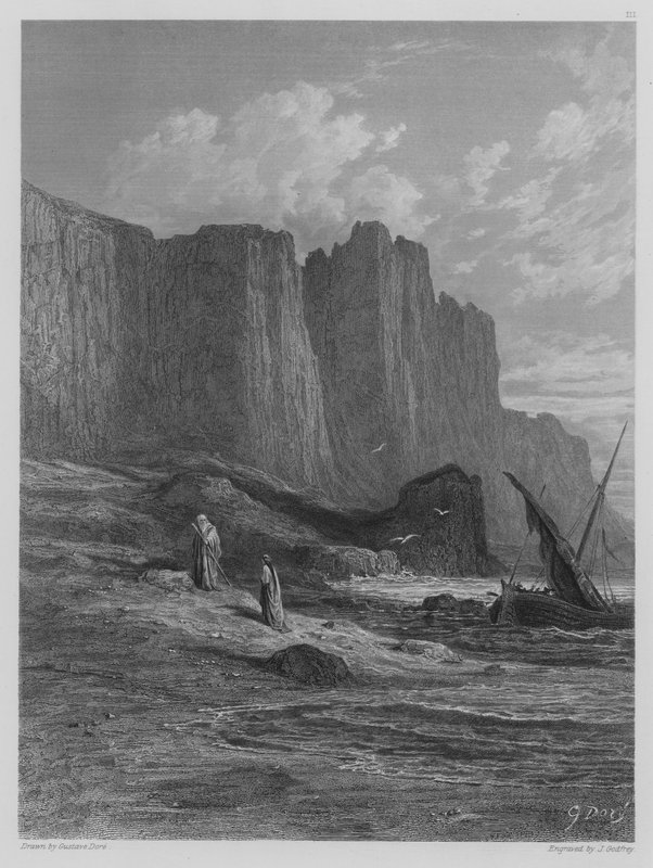 Vivien e Merlin desembarcam de Gustave after Dore