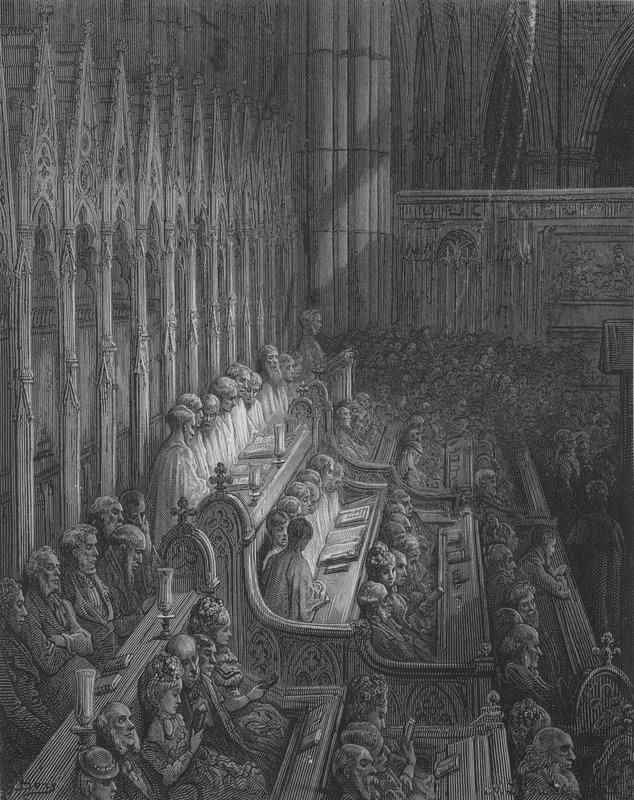 Westminster, o coro de Gustave after Dore