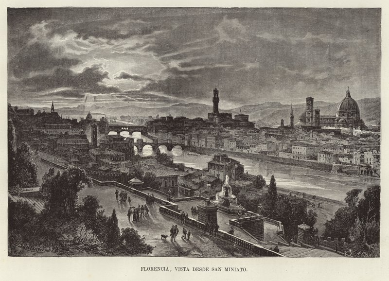 Florença, vista de San Miniato de Gustave Bauernfeind