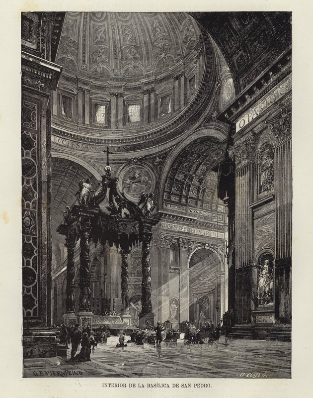 Interior da Basílica de São Pedro de Gustave Bauernfeind