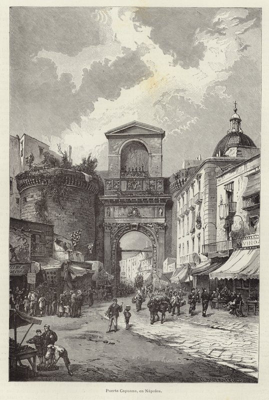 Porta Capuana em Nápoles de Gustave Bauernfeind