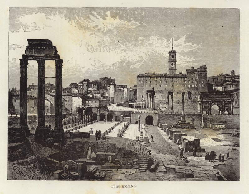 O Fórum Romano de Gustave Bauernfeind