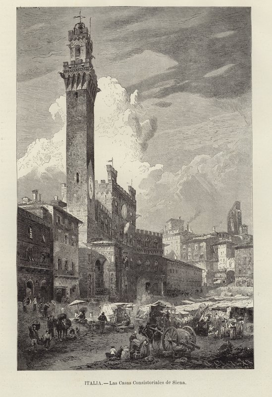 A, cidade, corredor, de, siena de Gustave Bauernfeind