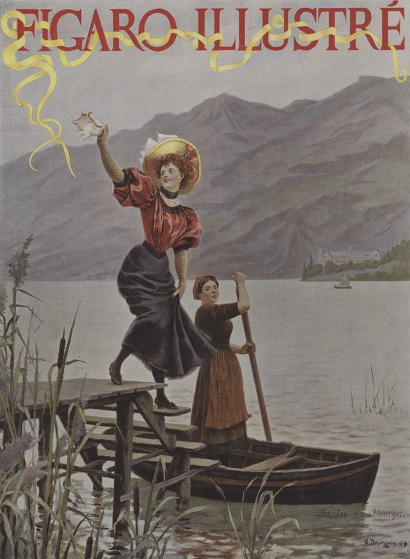 No Lago Bourget. Capa do Le Figaro Illustre, setembro de 1895 de Gustave Bourgain