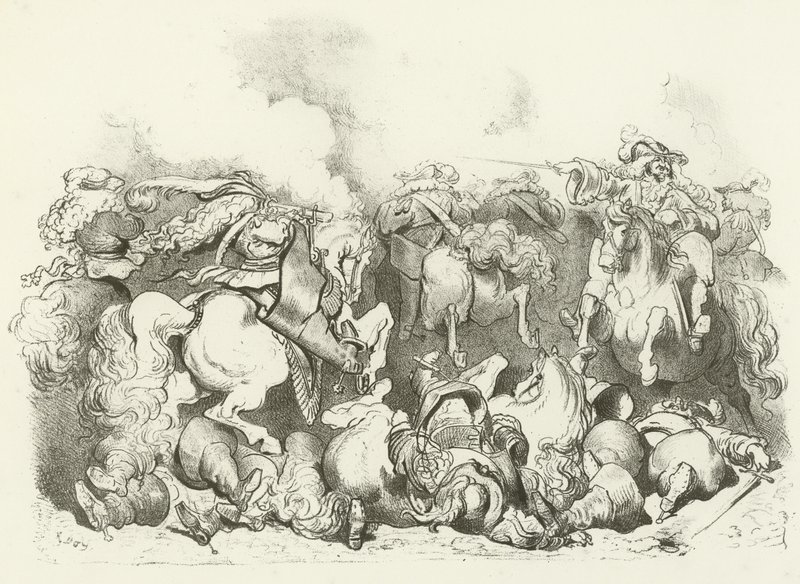 Uma carga de Cavalo Leve no Reino de Luís XIV (gravura) de Gustave Dore
