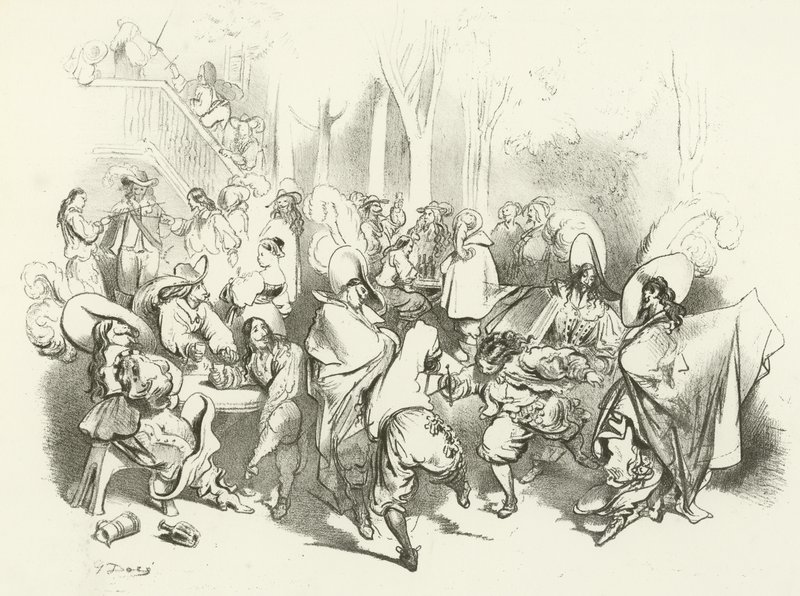 Após o decreto de Richelieu contra o duelo (gravura) de Gustave Dore