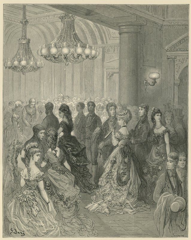 Uma noite de entretenimento no Mansion House, Londres de Gustave Dore