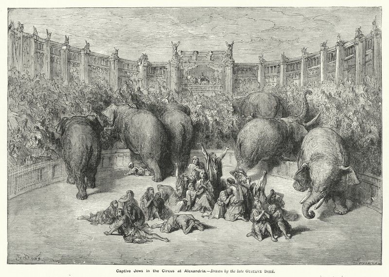 Judeus cativos no Circo de Alexandria (gravura) de Gustave Dore