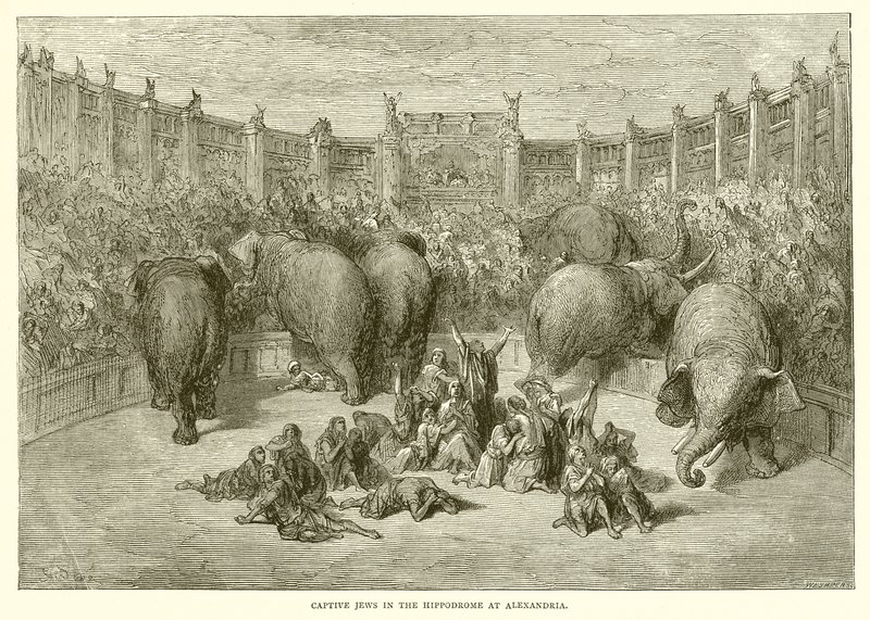 Judeus em cativeiro no Hipódromo de Alexandria de Gustave Dore