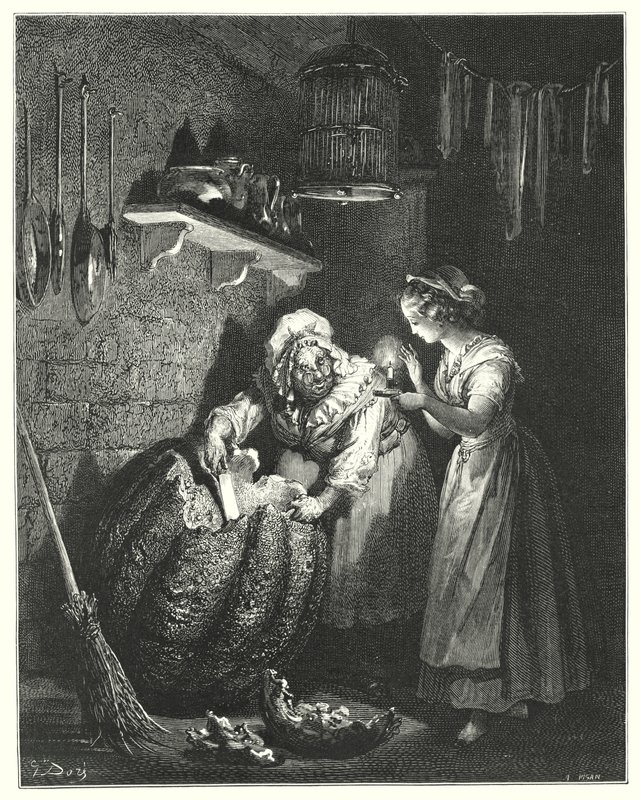 Cinderela (gravura) de Gustave Dore