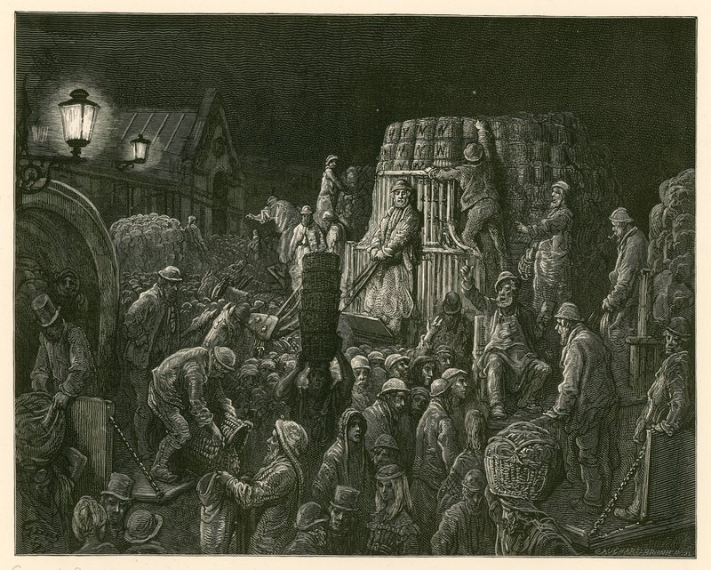 Covent Garden Market, Londres de Gustave Dore