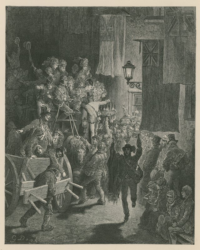 Derby Day - voltando para casa de Gustave Dore