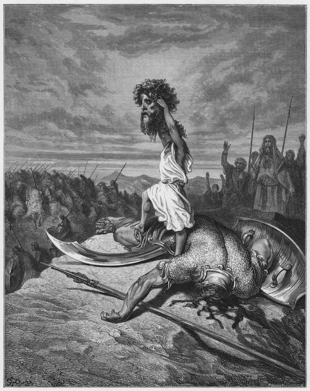 Gustave Dore Bíblia: Davi e Golias de Gustave Dore