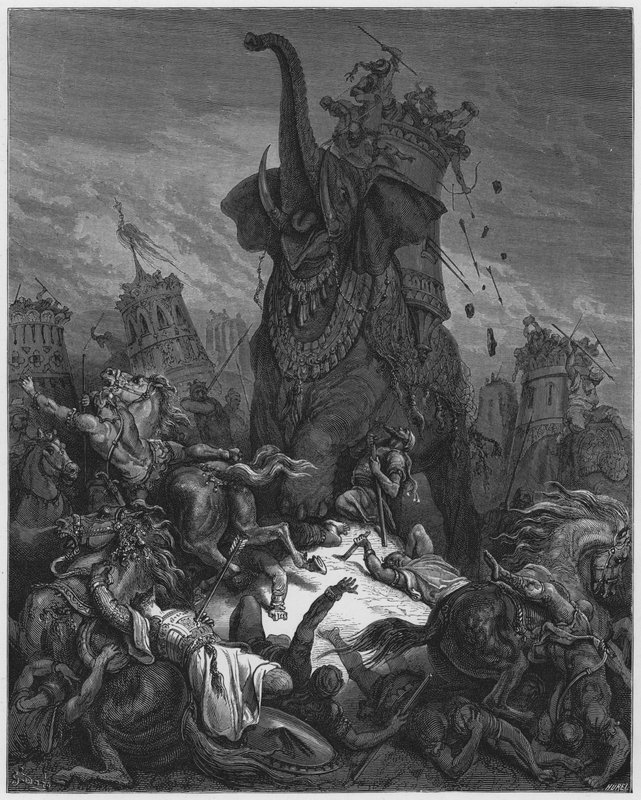 Gustave Dore Bíblia: Morte de Eleazar de Gustave Dore
