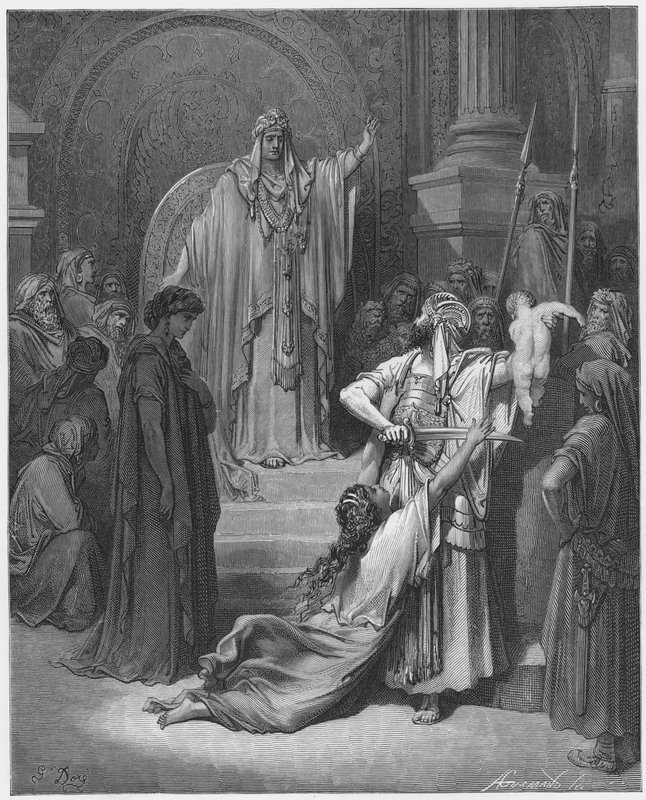 Gustave Dore Bible: Julgamento de Salomão de Gustave Dore