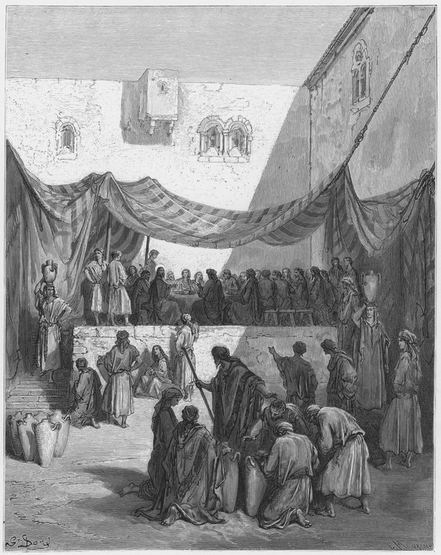 Gustave Dore Bible: O casamento em Caná de Gustave Dore
