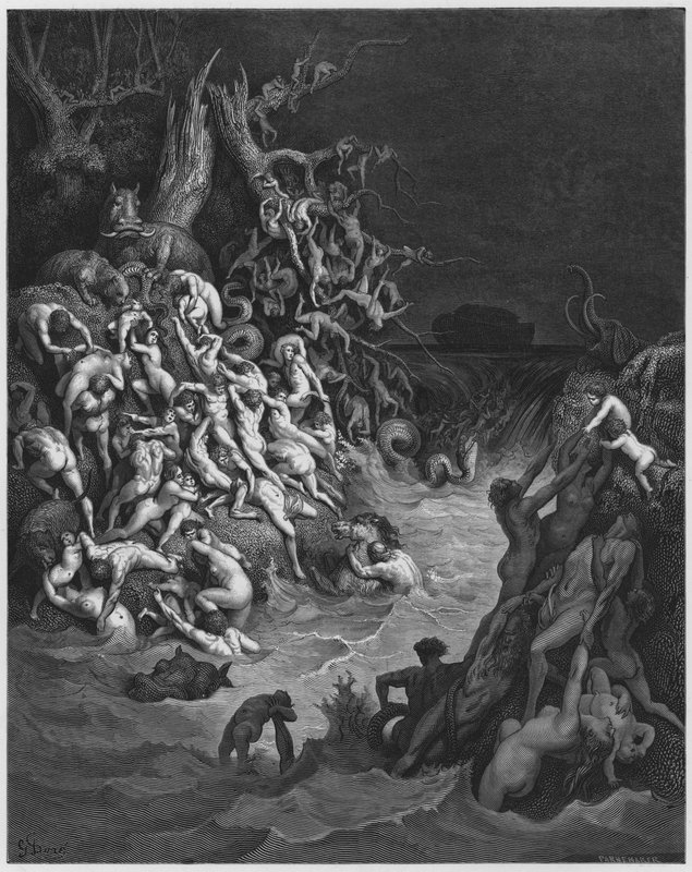 Gustave Dore Bible: O mundo destruído pela água de Gustave Dore