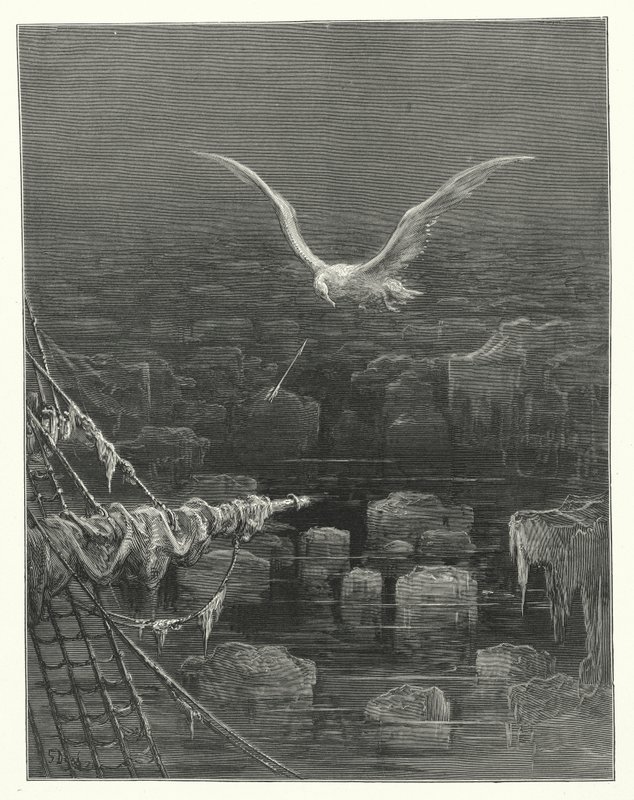 Ilustração de Gustave Dore para a obra de Coleridge Rime of the Ancient Mariner (gravura) de Gustave Dore