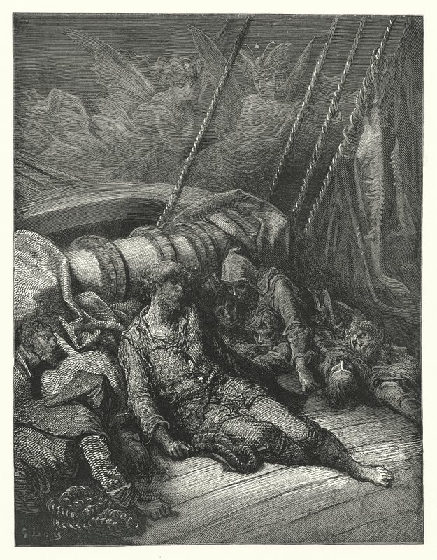 Ilustração de Gustave Dore para a obra de Coleridge Rime of the Ancient Mariner (gravura) de Gustave Dore