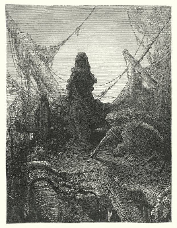 Ilustração de Gustave Dore para a obra de Coleridge Rime of the Ancient Mariner (gravura) de Gustave Dore