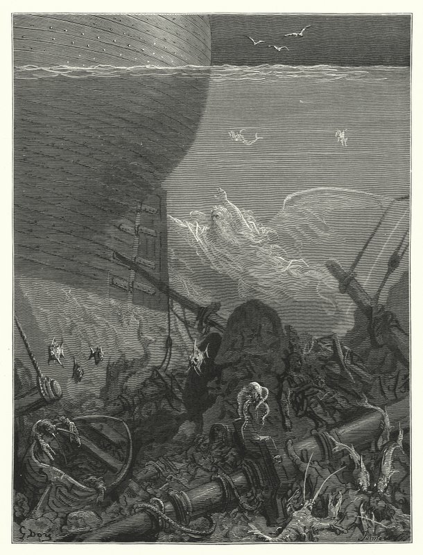 Ilustração de Gustave Dore para a obra de Coleridge Rime of the Ancient Mariner (gravura) de Gustave Dore