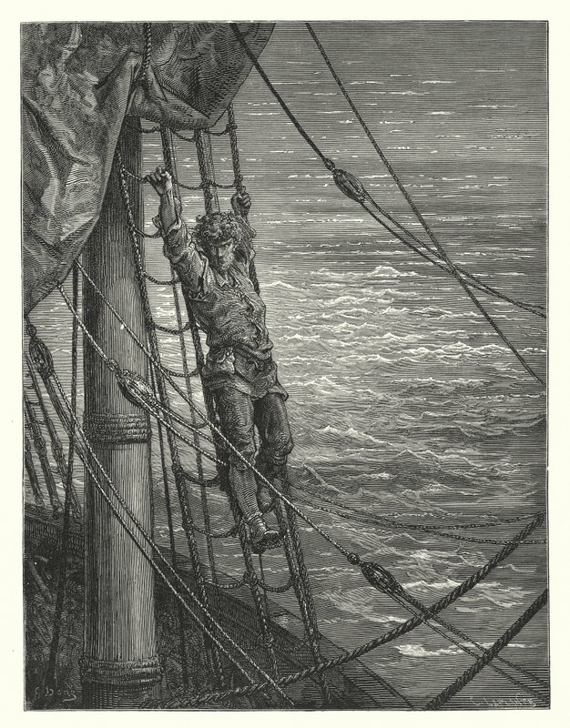 Ilustração de Gustave Dore para a obra de Coleridge Rime of the Ancient Mariner (gravura) de Gustave Dore