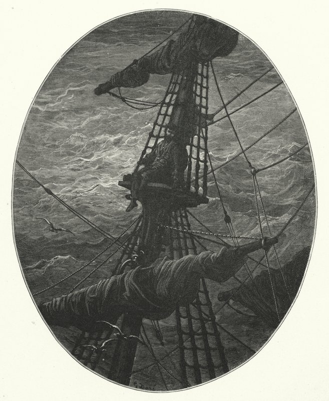 Ilustração de Gustave Dore para a obra de Coleridge Rime of the Ancient Mariner (gravura) de Gustave Dore