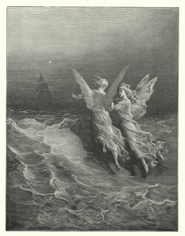 Ilustração de Gustave Dore para a obra de Coleridge Rime of the Ancient Mariner (gravura) de Gustave Dore