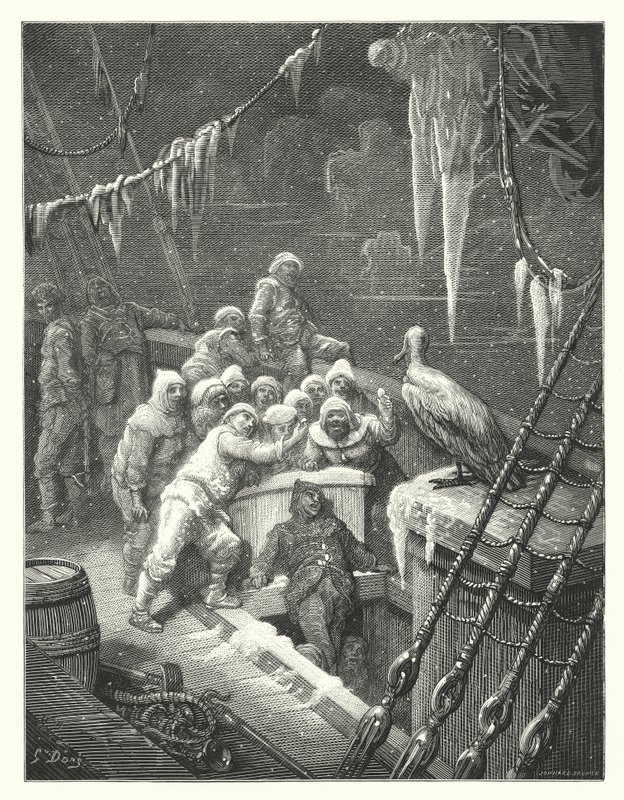 Ilustração de Gustave Dore para a obra de Coleridge Rime of the Ancient Mariner (gravura) de Gustave Dore