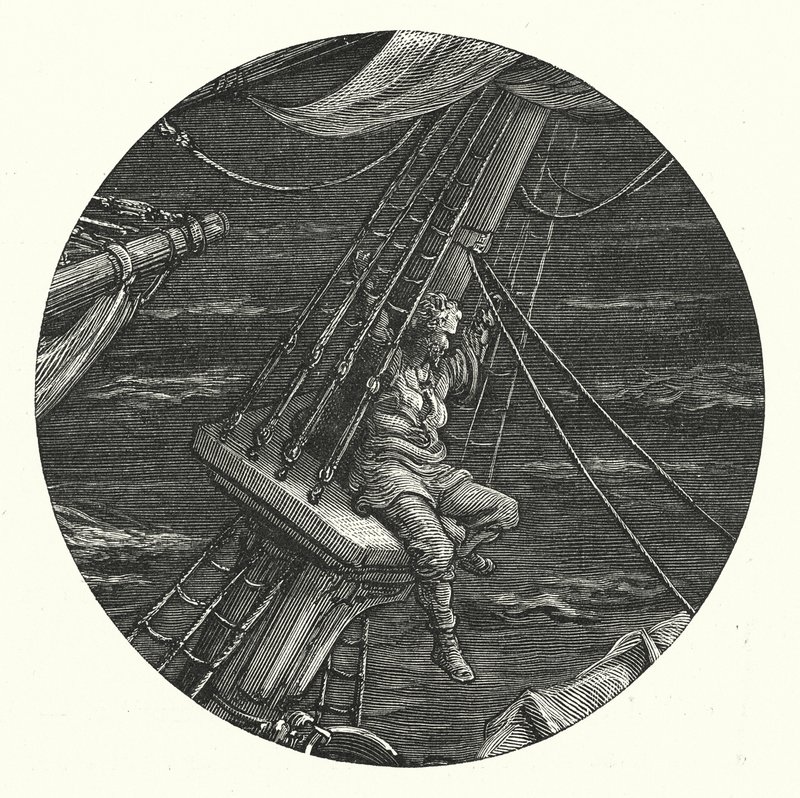 Ilustração de Gustave Dore para a obra de Coleridge Rime of the Ancient Mariner (gravura) de Gustave Dore
