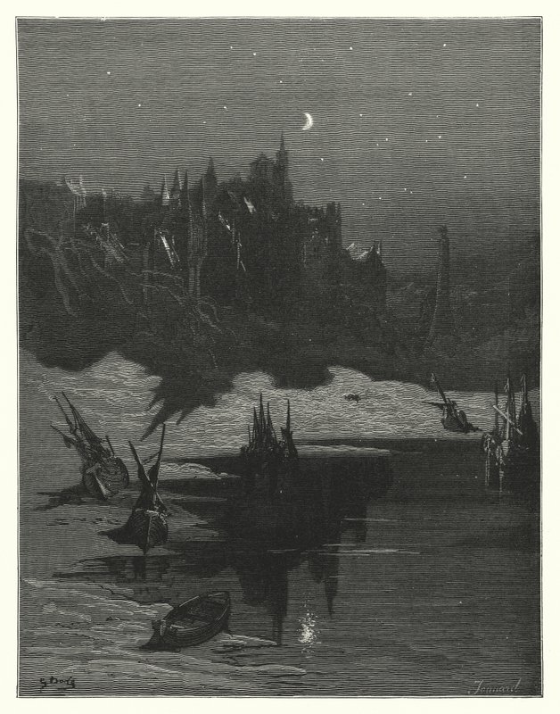 Ilustração de Gustave Dore para a obra de Coleridge Rime of the Ancient Mariner (gravura) de Gustave Dore
