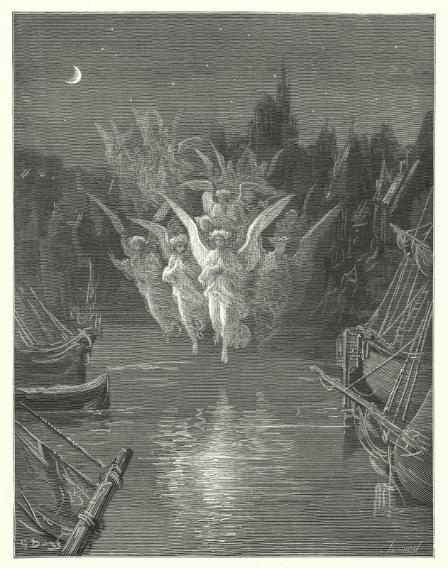 Ilustração de Gustave Dore para a obra de Coleridge Rime of the Ancient Mariner (gravura) de Gustave Dore