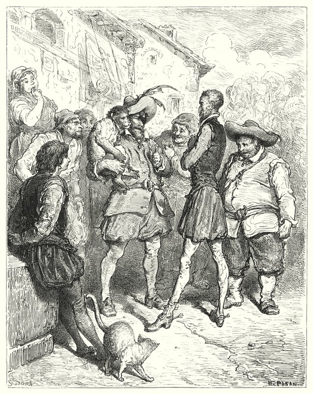 Gustave Dores Dom Quixote: "Com estas palavras Dom Quixote ficou espantado" (gravura) de Gustave Dore